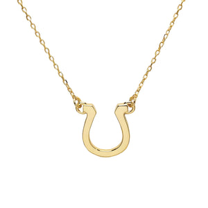Get lucky Horse shoe 18K Gold plated sterling silver necklace