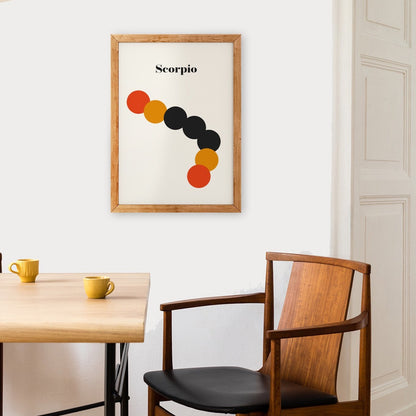 Scorpio Zodiac Star Sign Giclée retro Art Print