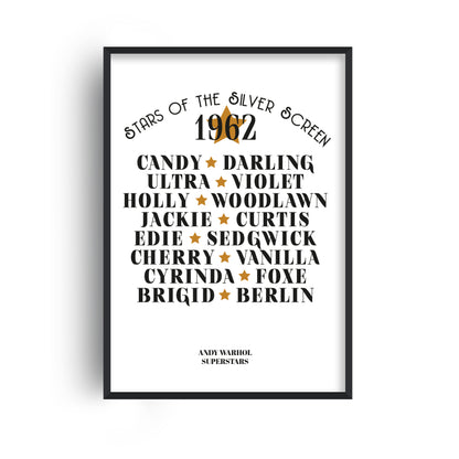 Andy Warhol superstars retro Art Print