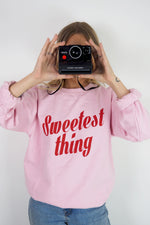 Sweetest thing retro slogan sweatshirt