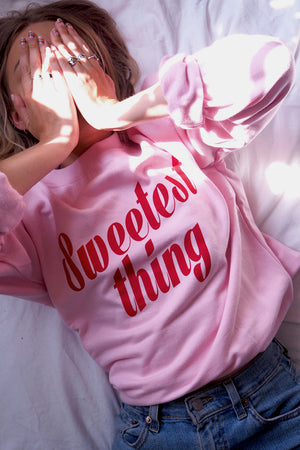 Sweetest thing retro slogan sweatshirt