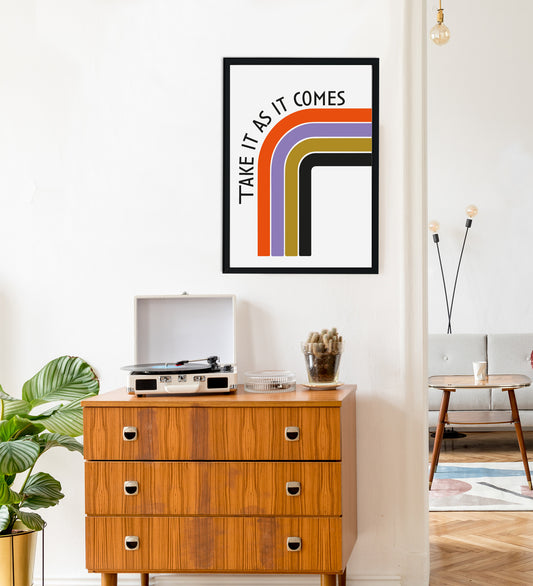 Take it as it comes Giclée retro Art Print