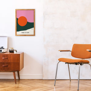 Take it easy Giclée retro Art Print