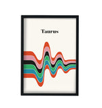 Taurus Zodiac Star Sign Giclée retro Art Print