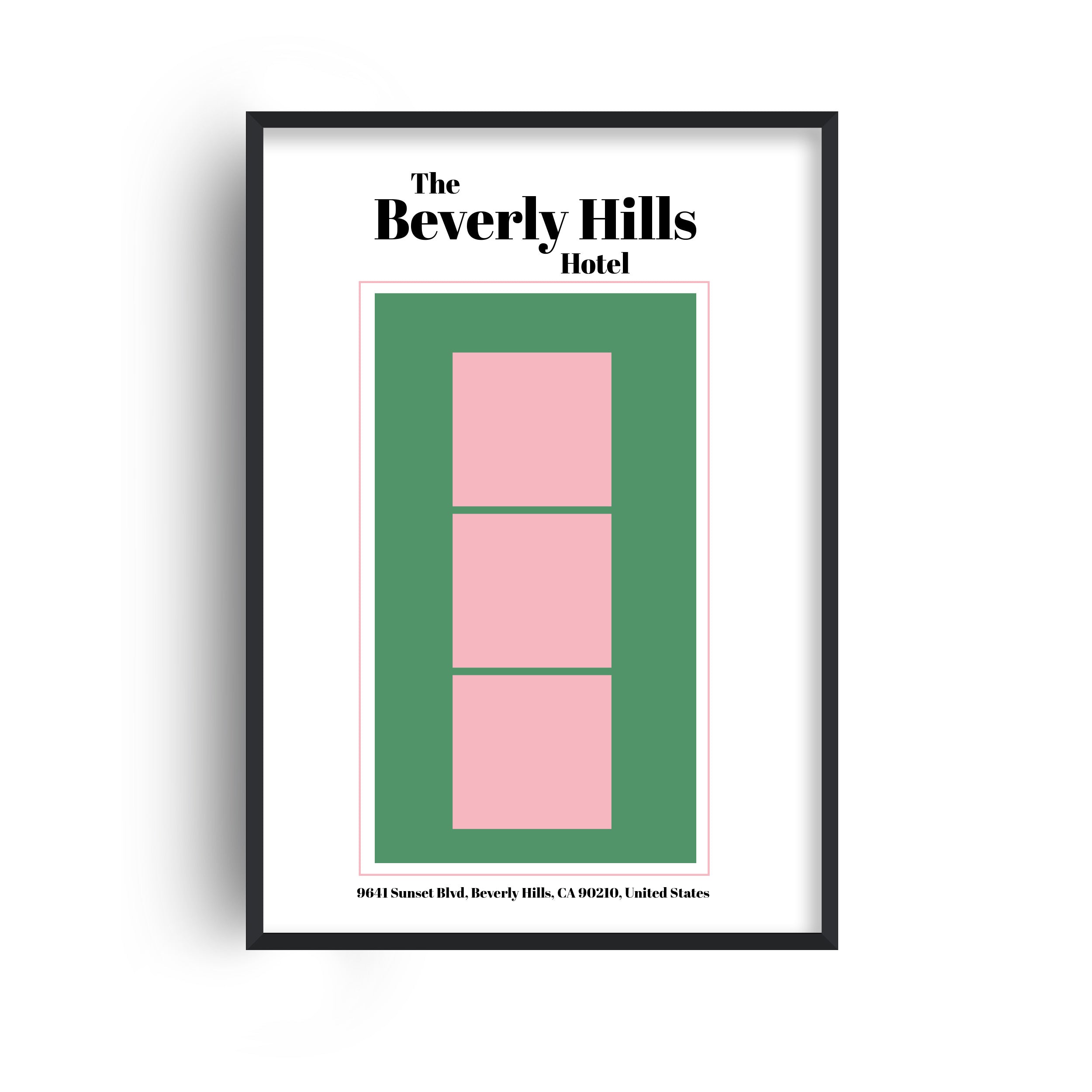 The Beverly Hills hotel Giclée retro Art Print
