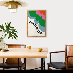 Time to Pretend retro nursery Giclée Art Print