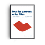 Tous Les Garçons Et Les Filles French Retro Giclée Art Print