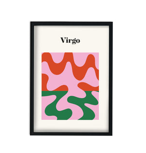 Virgo Zodiac Star Sign Giclée retro Art Print