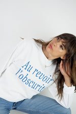 Au revoir l'obscurite French retro slogan sweatshirt