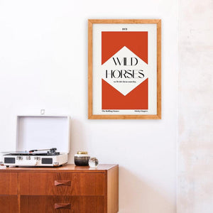 Wild Horses retro Giclée Art Print