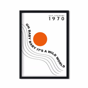 Wild World  retro Giclée Art Print