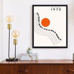 Wild World  retro Giclée Art Print