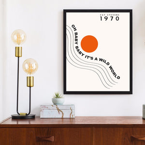 Wild World  retro Giclée Art Print