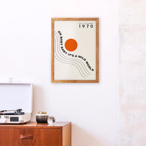 Wild World  retro Giclée Art Print
