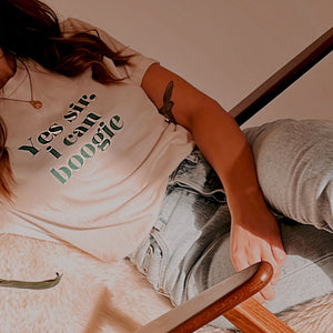 Yes sir I can Boogie oversized retro slogan t-shirt