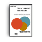 You can't always get what you want Giclée retro Art Print